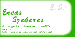 eneas szekeres business card